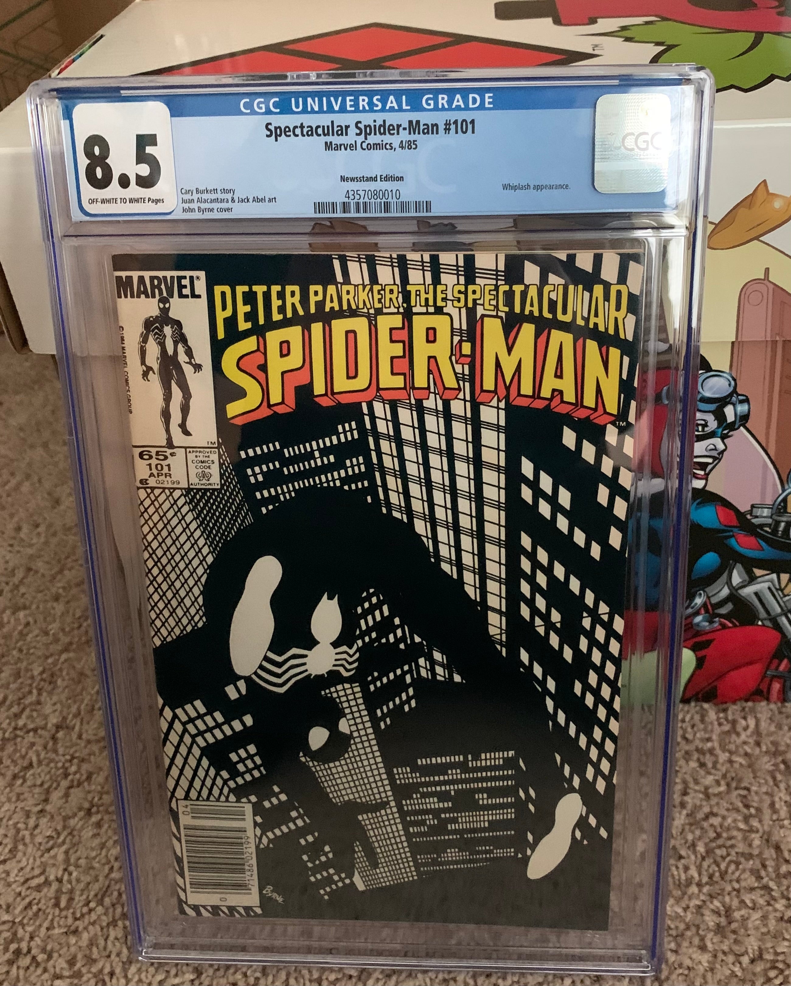 Marvel Comics, Spectacular Spider-Man #101, cheapest Newsstand, CGC 7.5, 1985