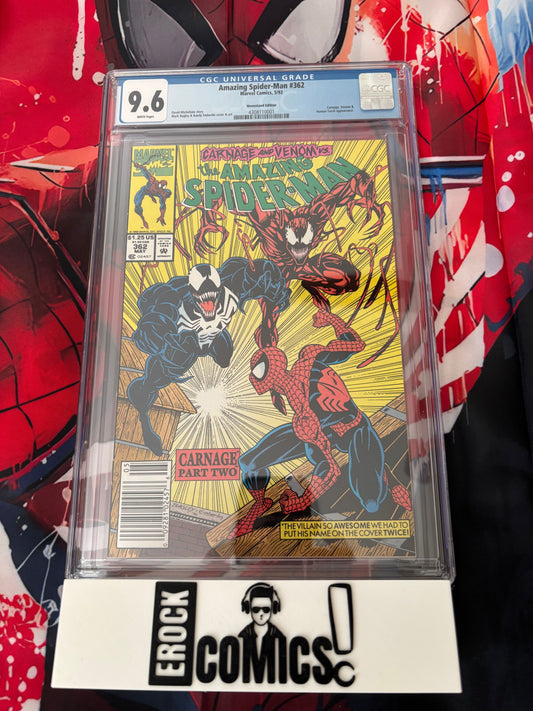 Amazing Spider-Man #362 Newsstand CGC 9.6