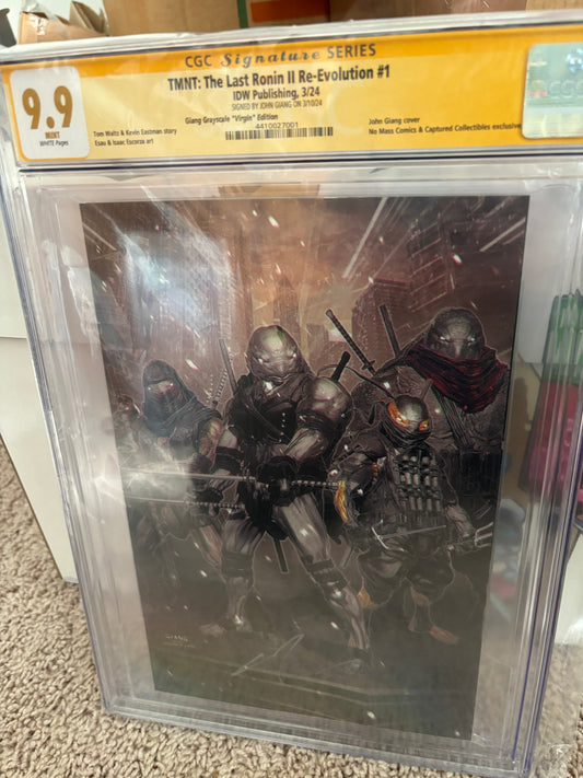 TMNT: The Last Ronin II Re-Evolution #1 Grayscale “Virgin” Variant signed by John Giang CGC SS 9.9