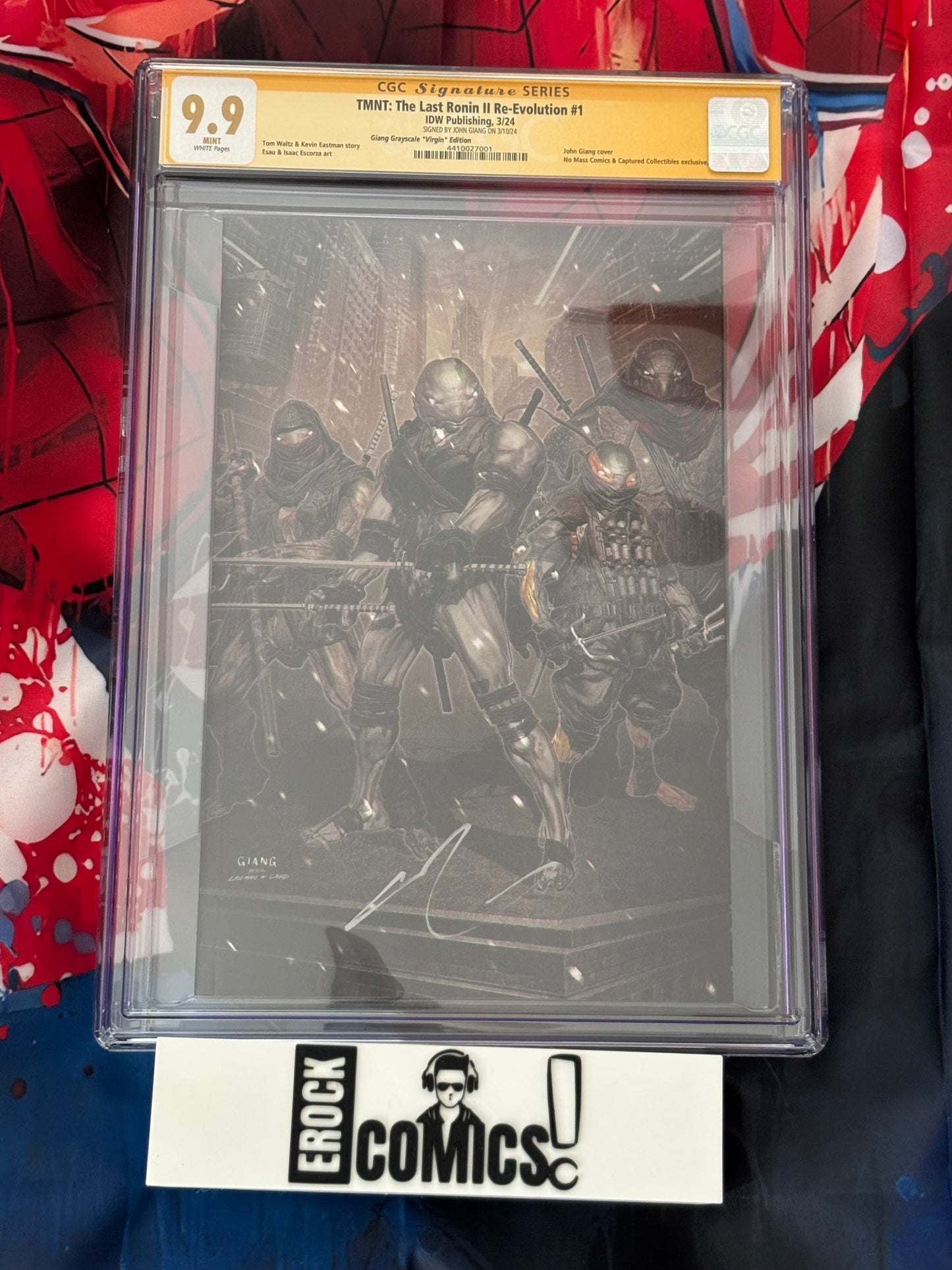 TMNT: The Last Ronin II Re-Evolution #1 Grayscale “Virgin” Variant signed by John Giang CGC SS 9.9